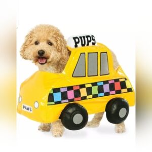 Taxi Cab NY Car Ride Share Funny Fancy Dress Up Halloween Pet Dog Cat Costume S